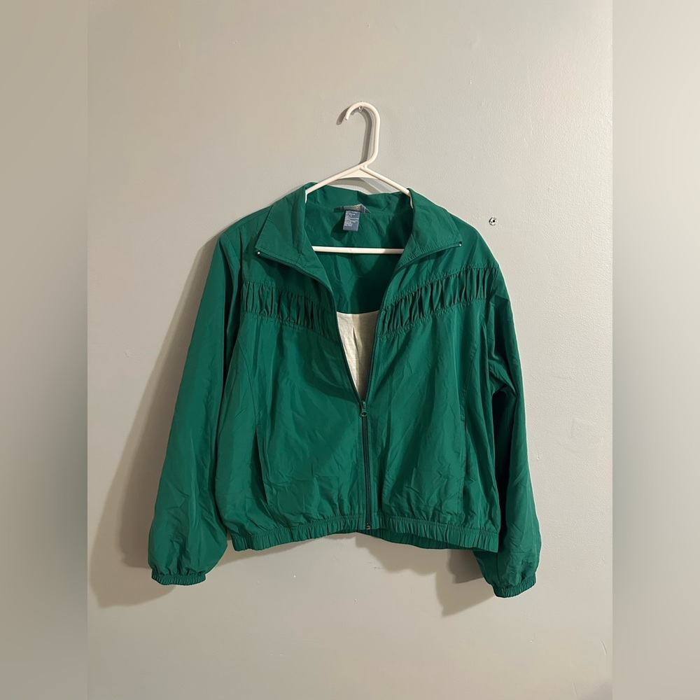 Napa Valley Emerald Green Windbreaker Jacket Size L